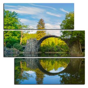 Obraz na plátne - Most v parku v Kromlau - štvorec 3246D (75x75 cm)