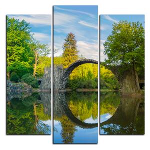 Obraz na plátne - Most v parku v Kromlau - štvorec 3246C (75x75 cm)