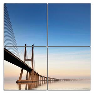 Obraz na plátne - Most Vasco da Gama - štvorec 3245E (60x60 cm)