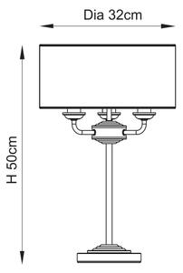 Endon 110721 - Stolná lampa HIGHCLERE 3xE14/18W/230V béžová/mosadz