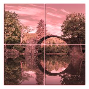 Obraz na plátne - Most v parku v Kromlau - štvorec 3246VE (60x60 cm)