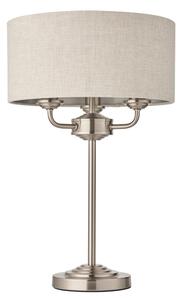 Endon 94369 - Stolná lampa HIGHCLERE 3xE14/18W/230V béžová/matný chróm