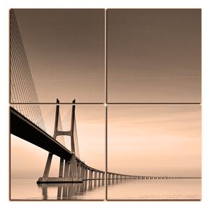Obraz na plátne - Most Vasco da Gama - štvorec 3245FE (60x60 cm)