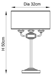 Endon 94369 - Stolná lampa HIGHCLERE 3xE14/18W/230V béžová/matný chróm