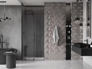 Mexen Velar posúvacie sprchové dvere 90 cm, Priehľadné, Čierne - 871-090-000-01-70