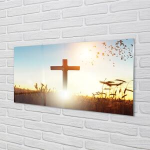 Nástenný panel  Kríž pole Slnka 100x50 cm