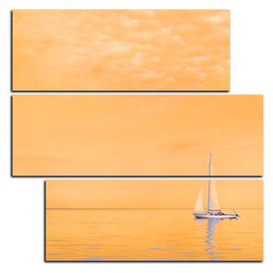 Obraz na plátne - Plachetnica na mori - štvorec 3248FD (75x75 cm)