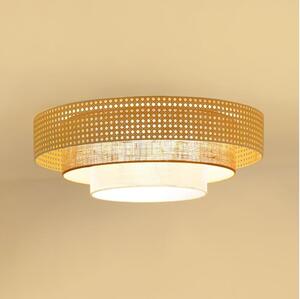 Brilagi - LED stropné svietidlo CEDAR LUNETA LED/26W/230V ratan/hnedá/krémová