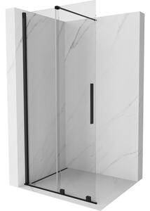 Mexen Velar posúvacie sprchové dvere Walk-in 80 cm, Priehľadné, Čierne - 871-080-000-03-70