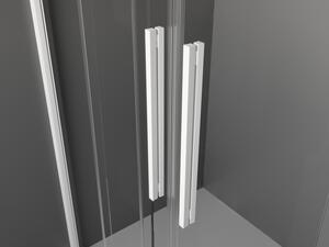 Mexen Velar Duo sprchová kabína, posuvné dvere 90 x 80 cm, Priehľadné, biela - 871-090-080-02-20