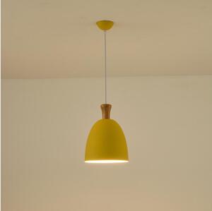 Luster na lanku 1xE27/15W/230V žltá pr. 23 cm