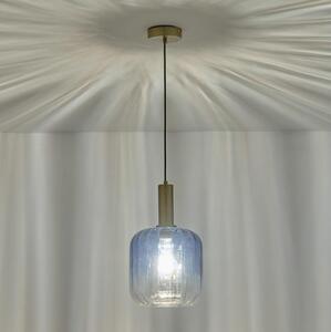 Luster na lanku 1xE27/15W/230V modrá/dymová pr. 20 cm