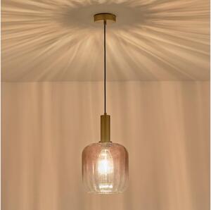 Luster na lanku 1xE27/15W/230V červená/dymová pr. 20 cm
