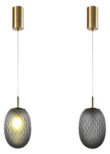 Luster na lanku 1xE14/25W/230V šedá pr. 15 cm
