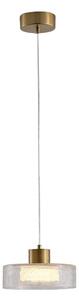 LED Luster na lanku LED/8W/230V 3000K zlatá/číra pr. 20 cm