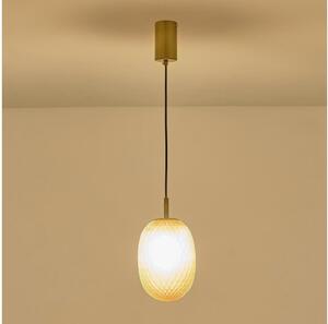 Luster na lanku 1xE14/25W/230V hnedá pr. 15 cm