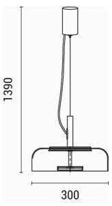 LED Luster na lanku LED/8W/230V 3000K pr. 30 cm