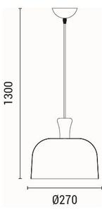 Luster na lanku 1xE27/15W/230V biela pr. 27 cm