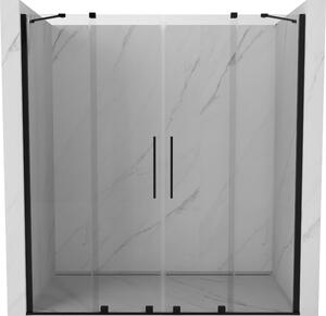 Mexen Velar Duo posúvacie sprchové dvere 180 cm, Priehľadné, Čierne - 871-180-000-02-70