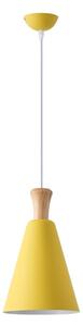 Luster na lanku 1xE27/15W/230V žltá pr. 20 cm