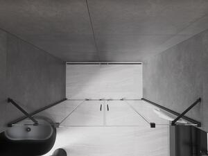 Mexen Velar Duo posúvacie sprchové dvere 170 cm, Priehľadné, Čierne - 871-170-000-02-70