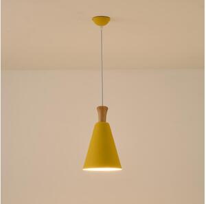 Luster na lanku 1xE27/15W/230V žltá pr. 20 cm