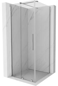 Mexen Velar sprchová kabína, posuvné dvere 90 x 90 cm, Priehľadné, Chrómová - 871-090-090-01-01
