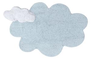 MUZZA Prateľný koberec puffo modrý