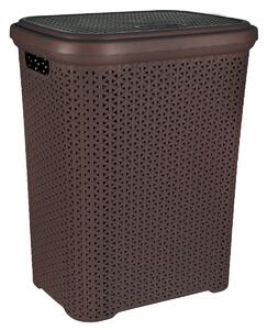 Bielizňový kôš s vekom RATAN 55 l