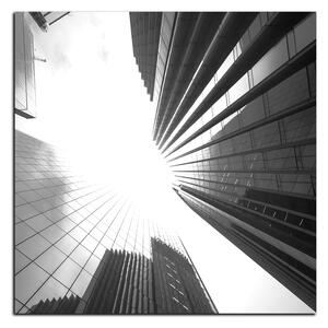 Obraz na plátne - Perspektíva mrakodrapu - štvorec 3252QA (50x50 cm)