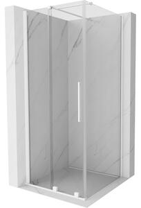 Mexen Velar sprchová kabína, posuvné dvere 100 x 100 cm, Priehľadné, biela - 871-100-100-01-20