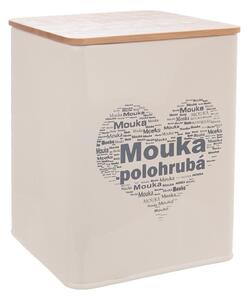 Dóza Mouka polohrubá SRDCE 11,5x11,5x14 cm