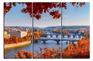 Obraz na plátne - Rieka Vltava a Karlov most 1257B (150x100 cm)