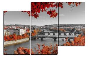 Obraz na plátne - Rieka Vltava a Karlov most 1257QD (120x80 cm)