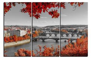 Obraz na plátne - Rieka Vltava a Karlov most 1257QB (90x60 cm )