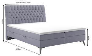 Manželská kontinentálna posteľ MOLLY Rozmer: 120x200cm