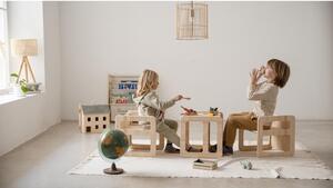 Drevené detské stoličky v súprave 3 ks Natural - Little Nice Things