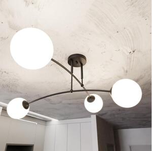 Luster na tyči PREGOS 4xE14/10W/230V čierna
