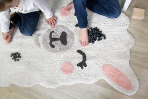 MUZZA Prateľný koberec v tvare lamy milio béžový