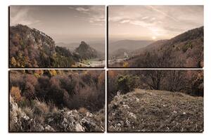 Obraz na plátne - Jesenná krajina pri západe slnka, Slovensko, Vrsatec 1260FE (150x100 cm)