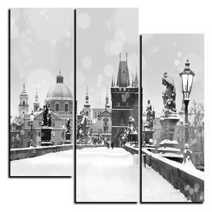 Obraz na plátne - Karlov most, Mostecká veža - štvorec 3255QD (75x75 cm)