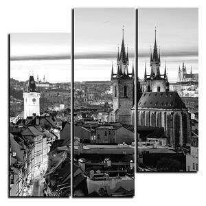 Obraz na plátne - Panoramatický pohľad na starú Prahu - štvorec 3256QC (75x75 cm)