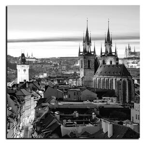 Obraz na plátne - Panoramatický pohľad na starú Prahu - štvorec 3256QA (50x50 cm)
