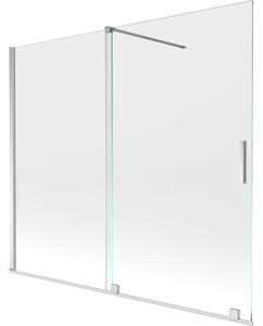 Mexen Velar vaňová zástena 2-krídlová posuvná 180 x 150 cm, transparentná, chróm - 896-180-000-01-01