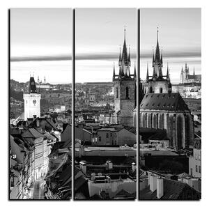 Obraz na plátne - Panoramatický pohľad na starú Prahu - štvorec 3256QB (75x75 cm)