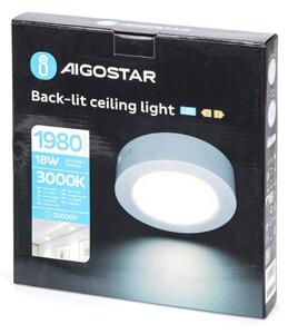 Aigostar - LED Stropné prisadené svietidlo LED/18W/230V pr. 22,6 cm 3000K biela