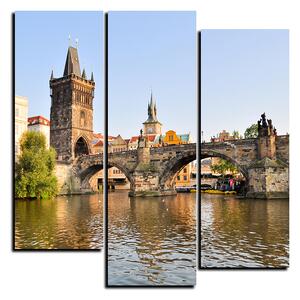 Obraz na plátne - Karlov most v Prahe - štvorec 3259D (75x75 cm)