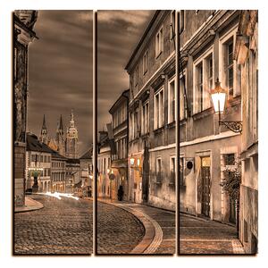 Obraz na plátne - Magické nočné staré mesto - štvorec 3258FB (75x75 cm)