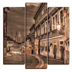 Obraz na plátne - Magické nočné staré mesto - štvorec 3258FC (75x75 cm)
