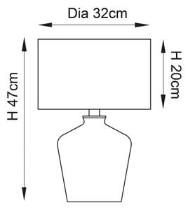 Endon 61198 - Stolná lampa WALDORF 1xE27/10W/230V lesklý chróm/biela